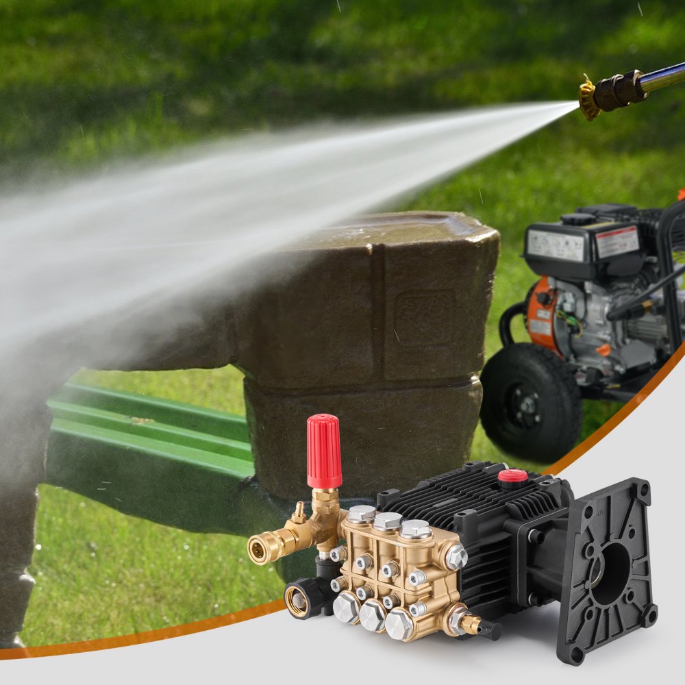 QXB-7 - Triplex Plunger Pressure Washer Pump 4300 PSI, Enhanced Stability