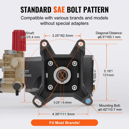 QXB-8 - Durable Triplex Plunger Pressure Washer Pump 4000 PSI for Efficient Cleaning