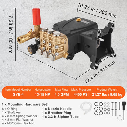 KBD2815G - High-Pressure VEVOR Pump, 4400 PSI, Durable & Efficient