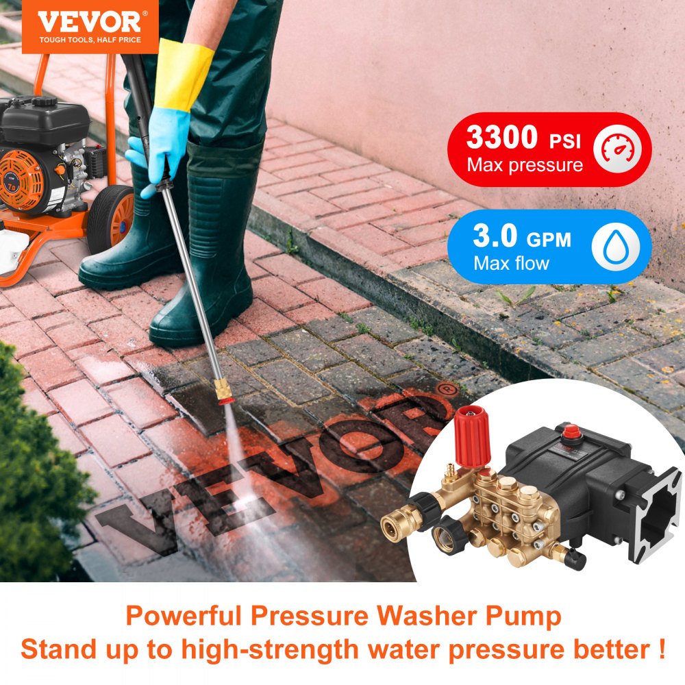 KPD2110G - VEVOR 3700 PSI Pressure Washer Pump for Heavy-Duty Cleaning
