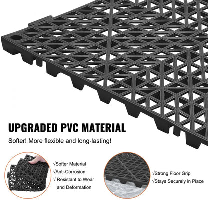 30*30*1.5cm-B - Non-Slip PVC Interlocking Drainage Tiles, 50PCS Set