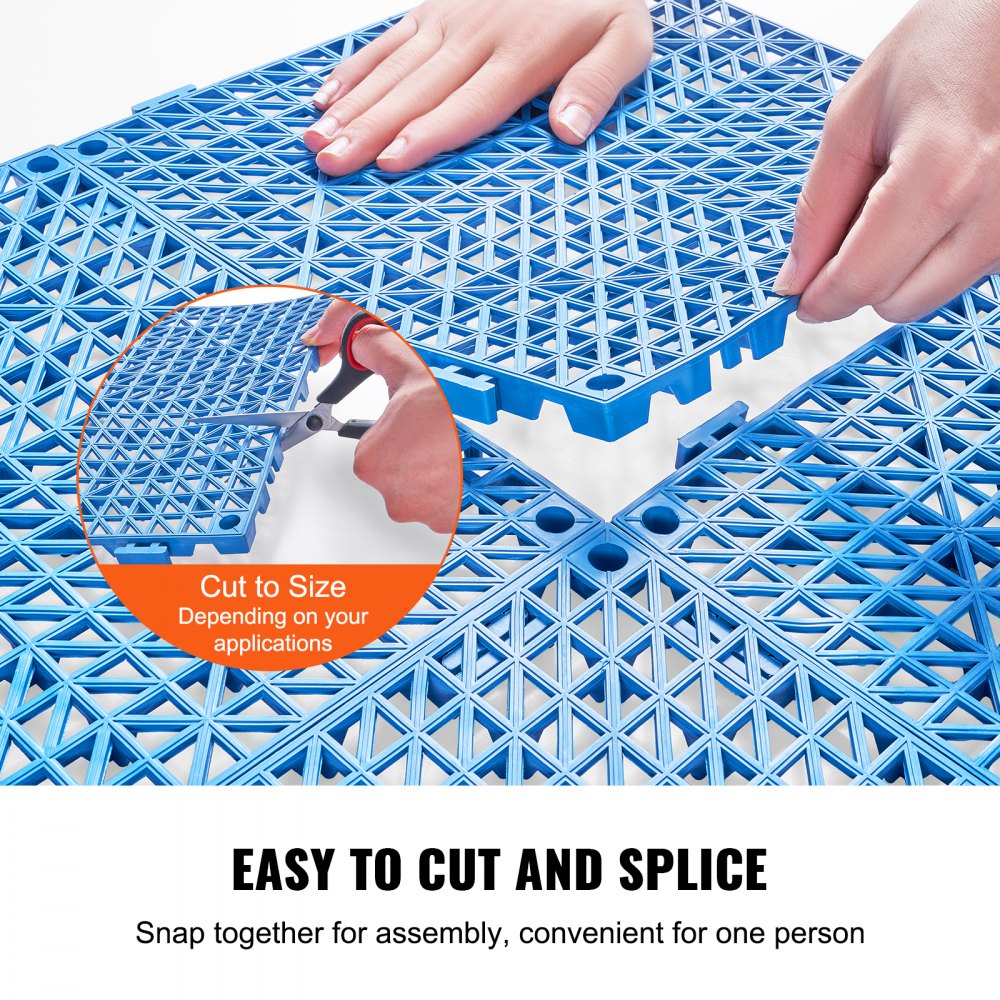 30*30*1.5cm-U - Non-Slip 12" Drainage Interlocking Tiles for Wet Areas