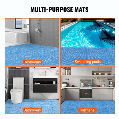 30*30*1.5cm-U - Non-Slip 12" Drainage Interlocking Tiles for Wet Areas