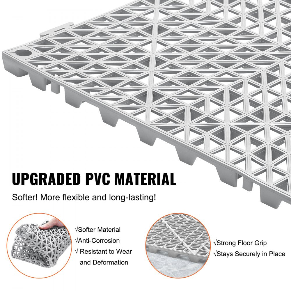 30*30*1.5cm-G - Durable Gray Interlocking Tiles for Easy DIY Flooring