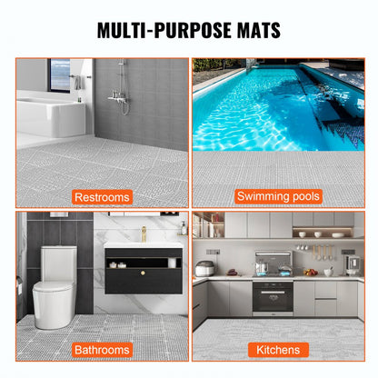 30*30*1.5cm-G - Durable Gray Interlocking Tiles for Easy DIY Flooring