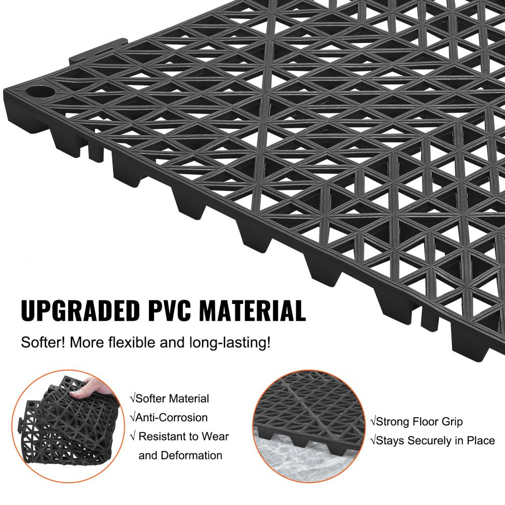 30*30*1.5cm-B - Non-Slip Durable PVC Interlocking Tiles for Easy Installation