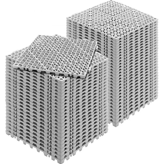 30*30*1.5cm-G - Durable Grey Interlocking Floor Tiles for Wet Areas
