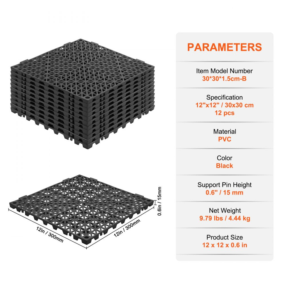 30*30*1.5cm-B - Durable Interlocking Cushion Tiles for Indoor & Outdoor Use