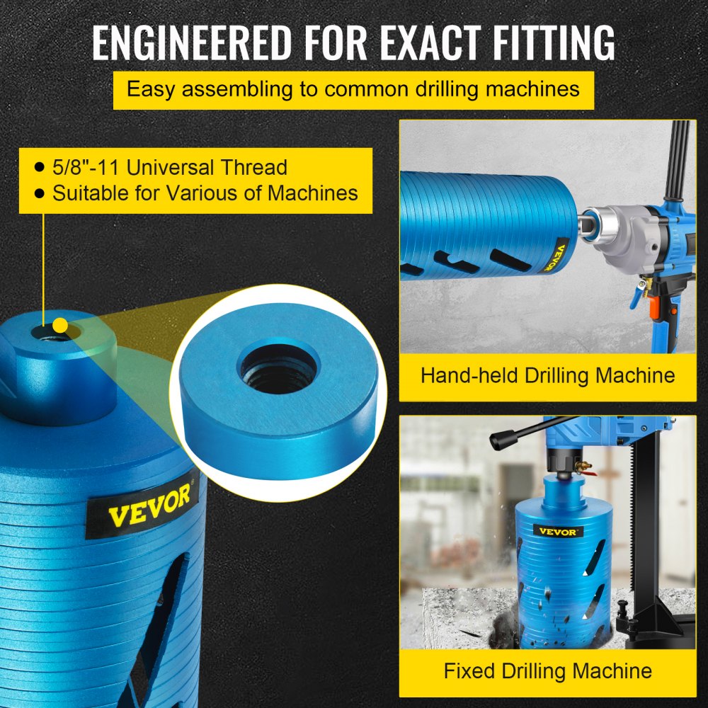COREDRILL4.25IN - 4.25" Diamond Core Drill Bit for Concrete & Brick