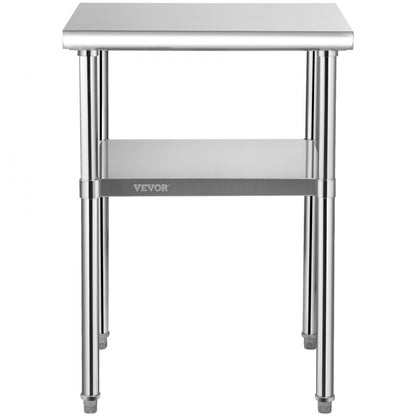 VV-SSWR-JL-24*24 - Heavy-Duty 600lbs Stainless Steel Prep Table with Casters