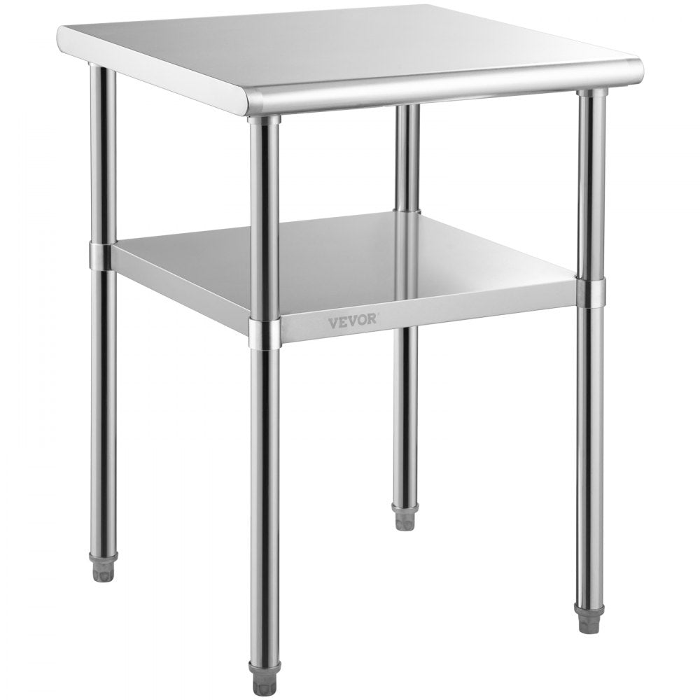 VV-SSWR-JL-24*24 - Heavy-Duty 600lbs Stainless Steel Prep Table with Casters