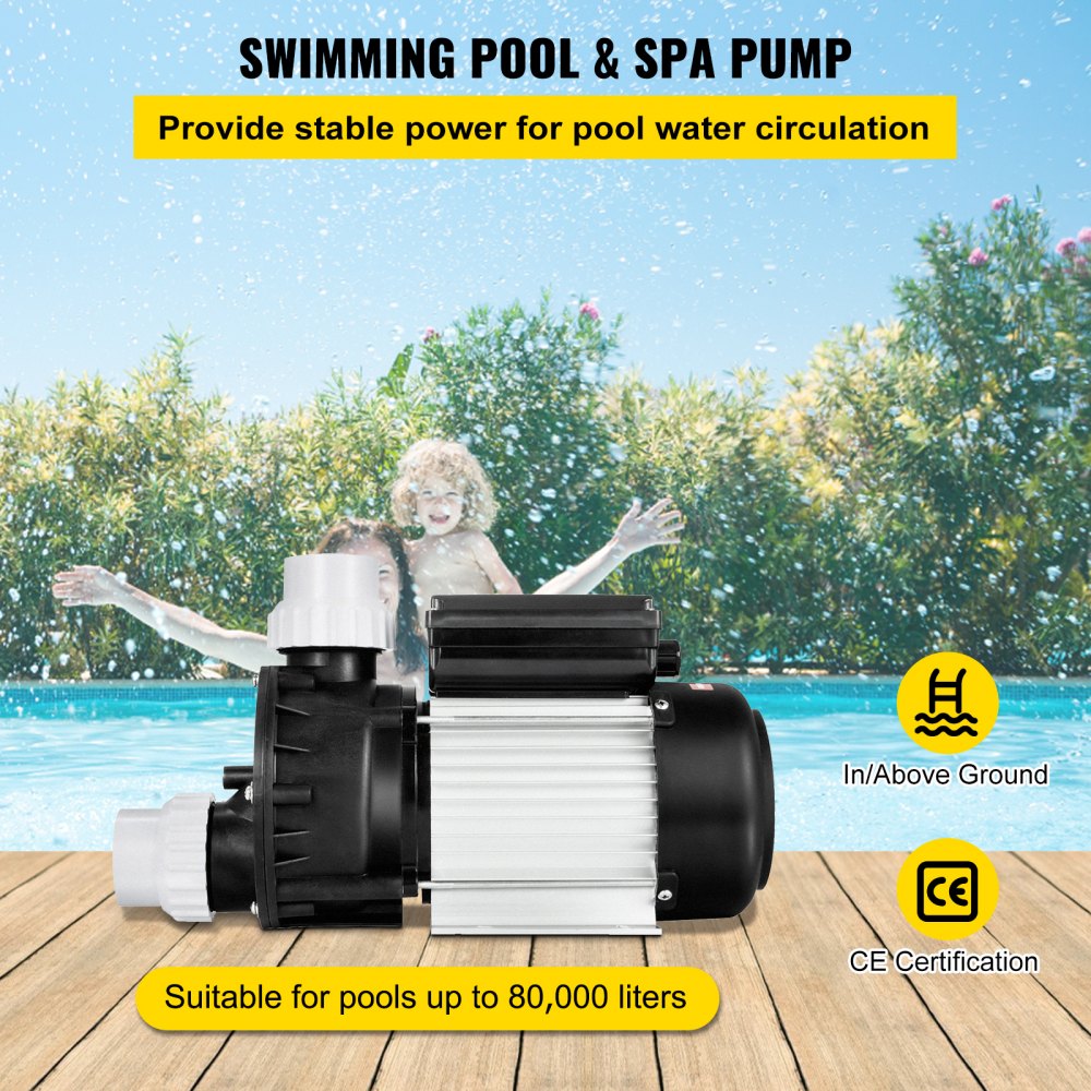DH 370 - Durable 0.5 HP VEVOR Pool Pump with Thermal Protection