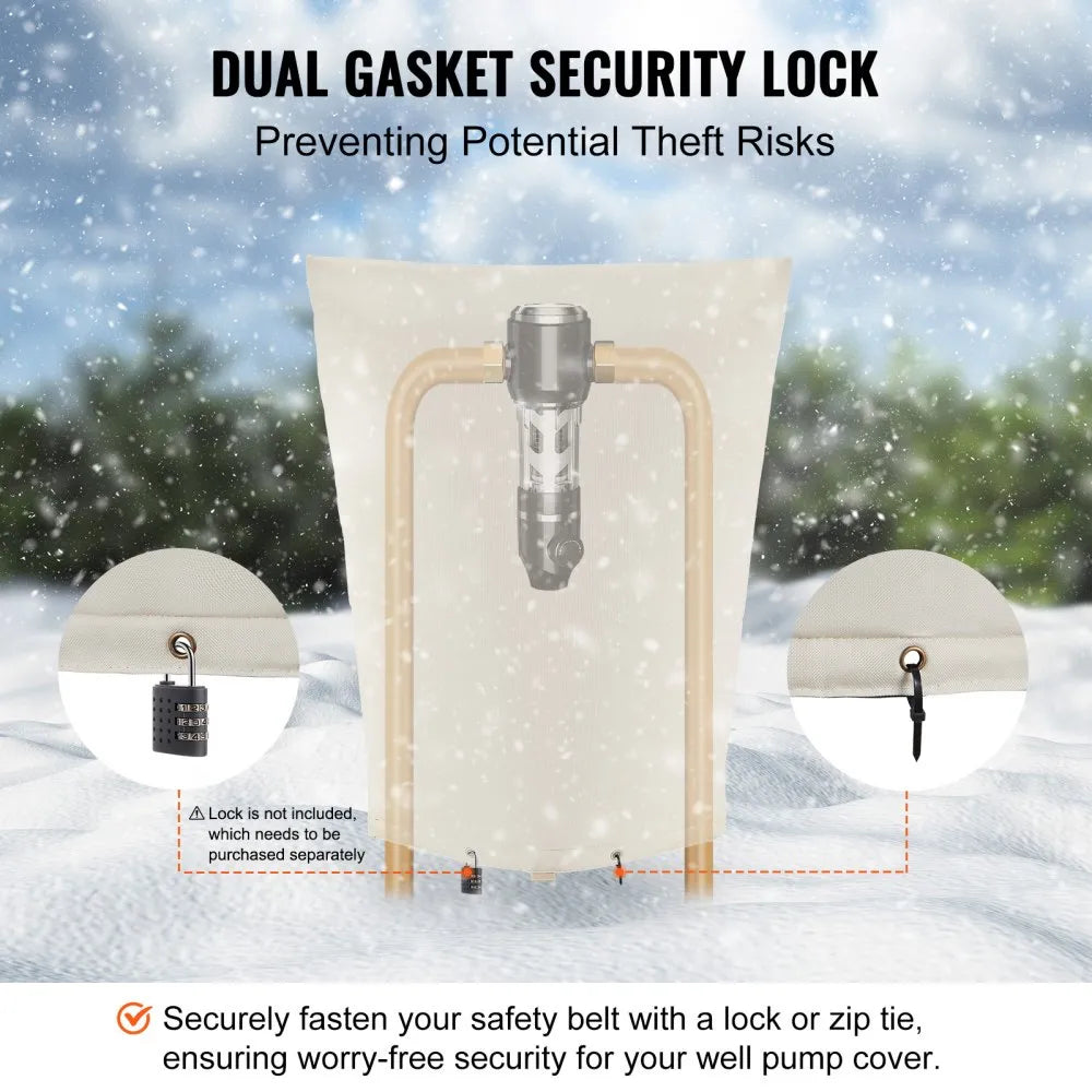 L34*W20 - 34''H Heavy-Duty VEVOR Pump Cover with Anti-Theft Design