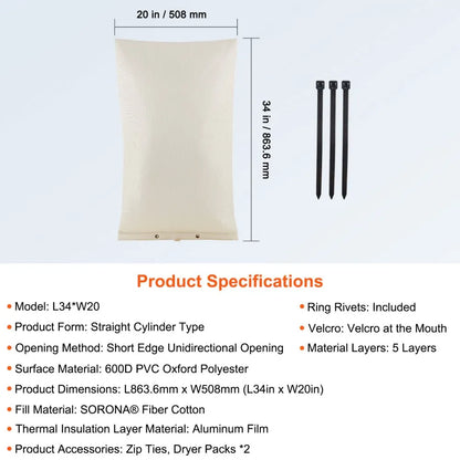 L34*W20 - 34''H Heavy-Duty VEVOR Pump Cover with Anti-Theft Design