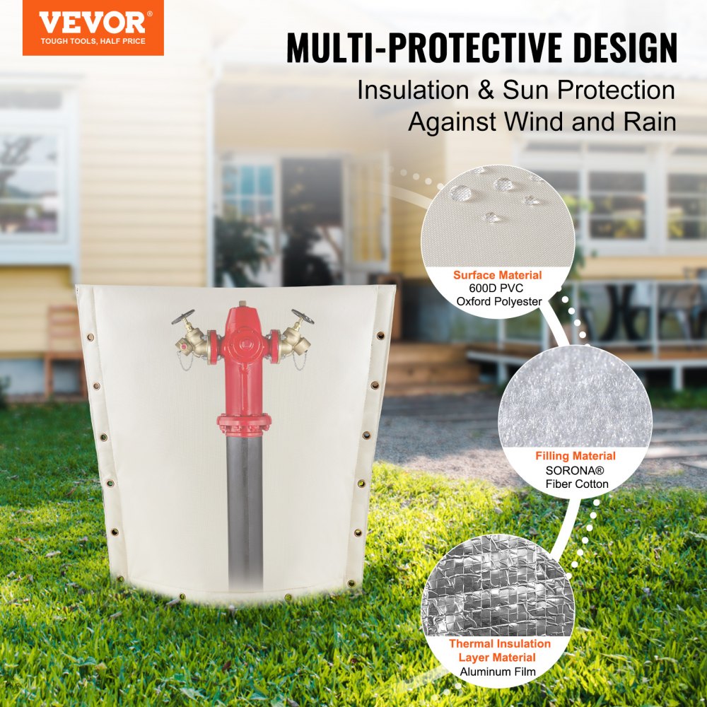 L24*W24 - Durable 24'' PVC Well Pump Cover with Anti-Theft Features