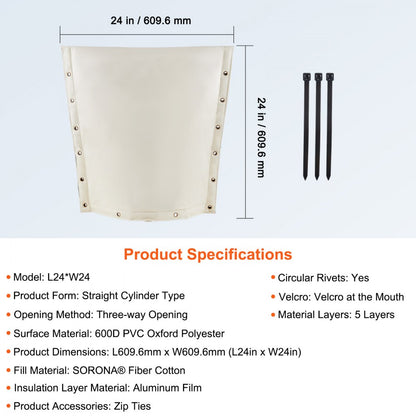 L24*W24 - Durable 24'' PVC Well Pump Cover with Anti-Theft Features