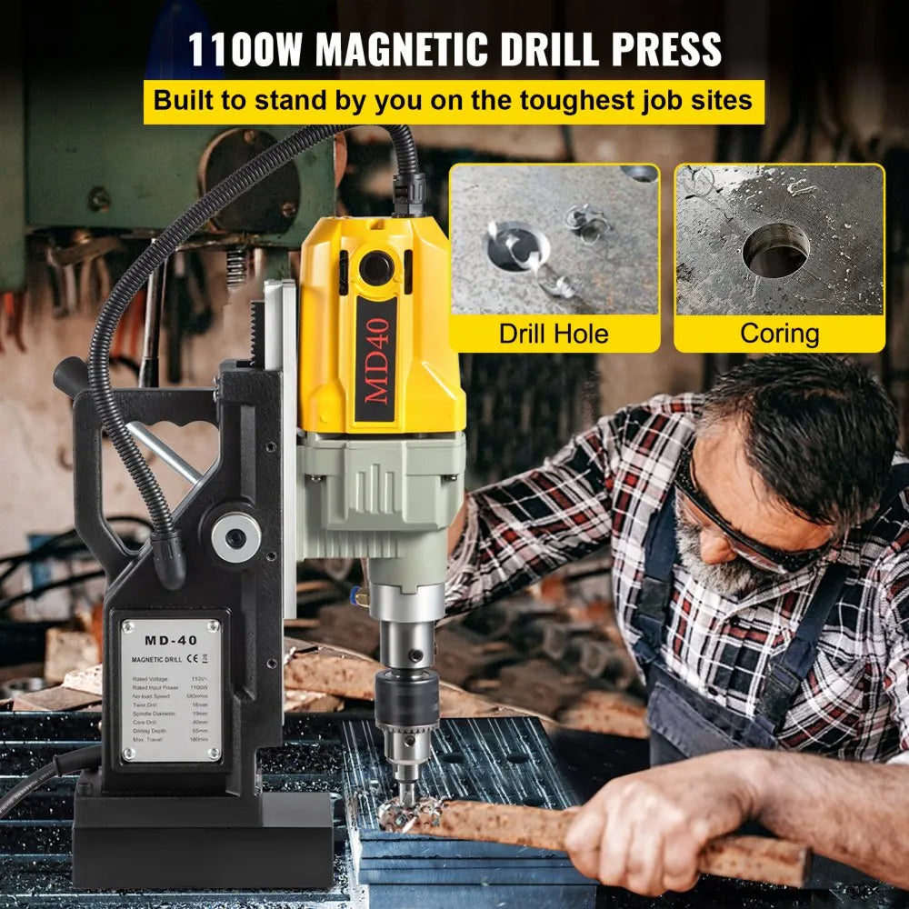 VV-MD-US7 - 1100W Magnetic Drill Press for Precision Metal Work