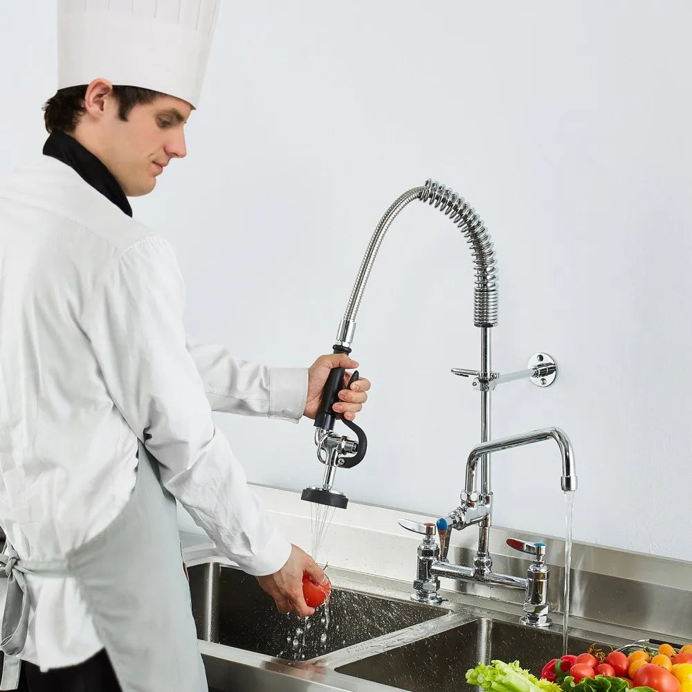 3804A-12-26 - 26" VEVOR Commercial Faucet with Powerful Pre-Rinse Sprayer
