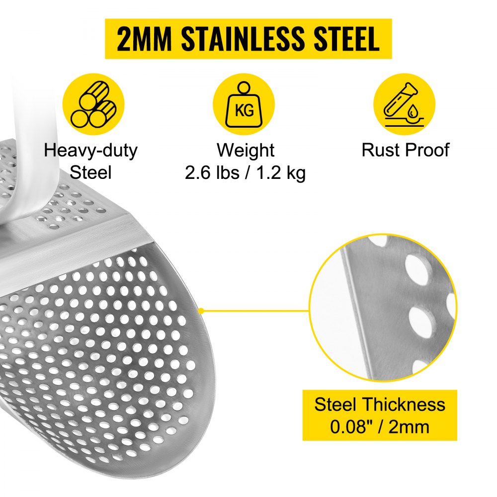 BNYL-1 Durable Stainless Steel Sand Scoop with Ergonomic Handle