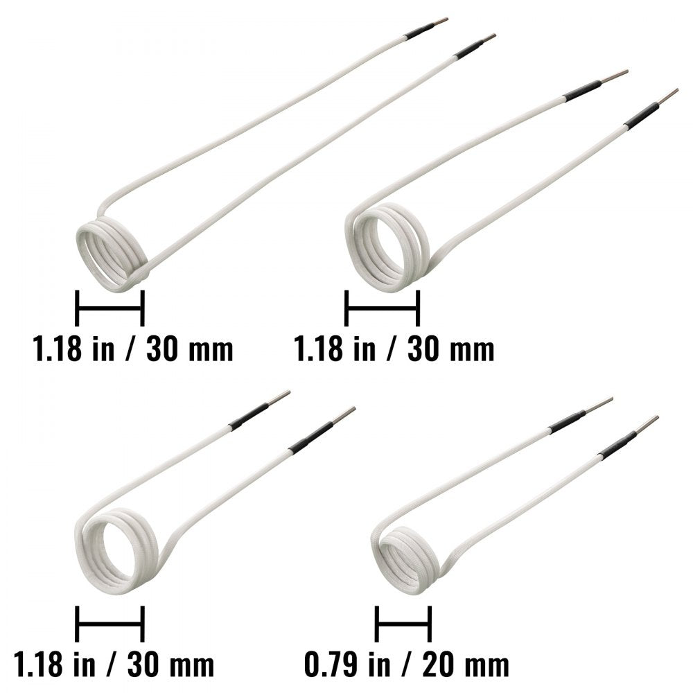8PC62H9 - Durable 8-Piece Induction Heater Coil Kit for Rusty Bolt Removal