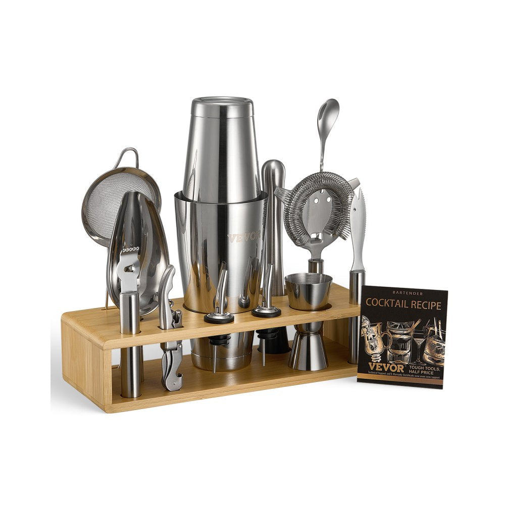 CL-01 - 13-Piece Stainless Steel Cocktail Shaker Set for Home Bartenders