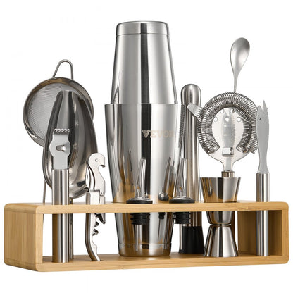 CL-01 - 13-Piece Stainless Steel Cocktail Shaker Set for Home Bartenders