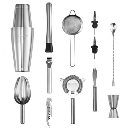 CL-01 - 13-Piece Stainless Steel Cocktail Shaker Set for Home Bartenders