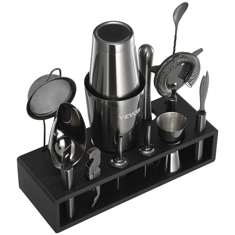 CL-02 - 13-Piece Stainless Steel Cocktail Shaker Set for Home Bartending