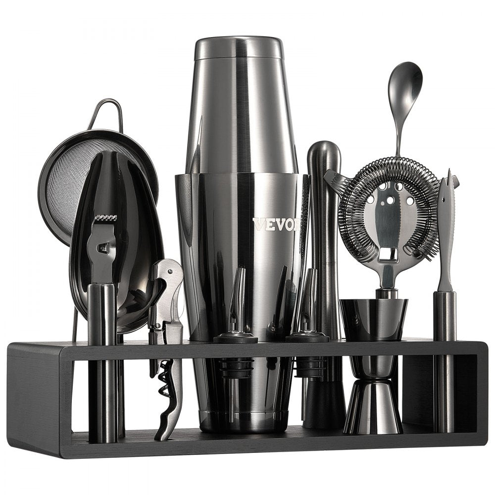 CL-02 - 13-Piece Stainless Steel Cocktail Shaker Set for Home Bartending
