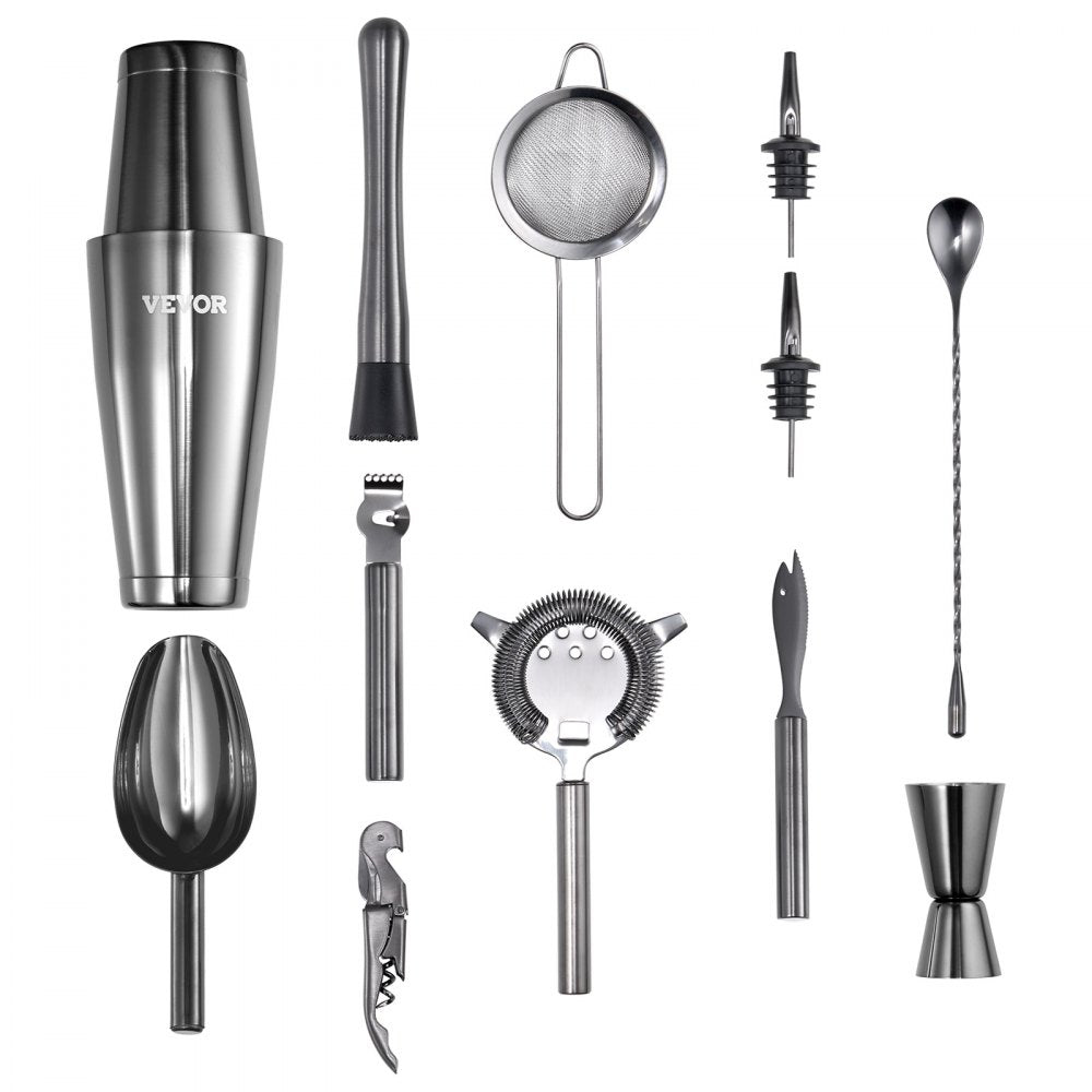 CL-02 - 13-Piece Stainless Steel Cocktail Shaker Set for Home Bartending