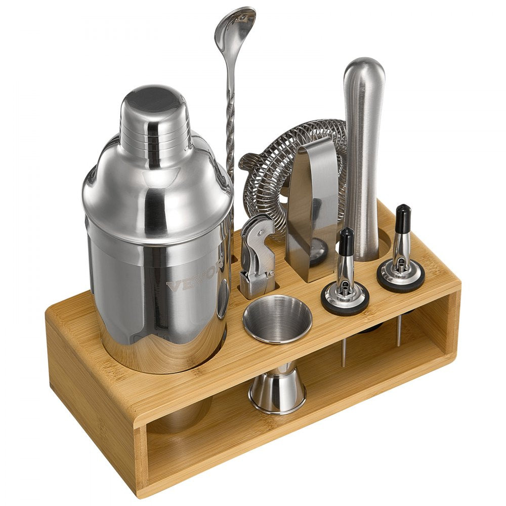 CL-03 - Professional Stainless Steel 10-Pc Cocktail Shaker Set for Home Bartending