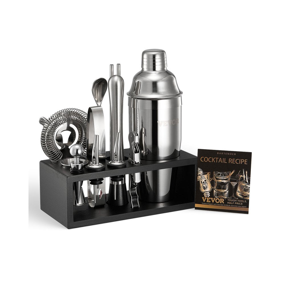 CL-04 - 13-Piece Stainless Steel Cocktail Shaker Set for Home Bartending