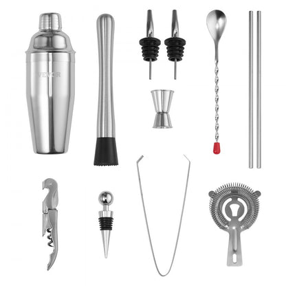 CL-04 - 13-Piece Stainless Steel Cocktail Shaker Set for Home Bartending
