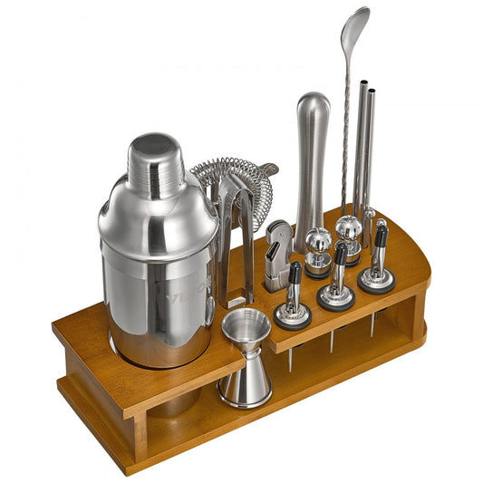 CL-05 - 18-Piece Stainless Steel Cocktail Shaker Set for Home Bartenders