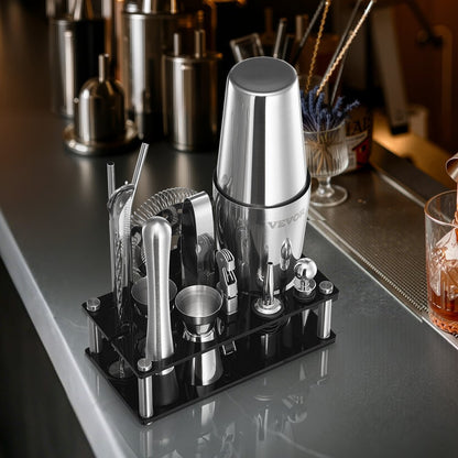 CL-07 - 14-Piece Stainless Steel Cocktail Shaker Set for Home Bartending