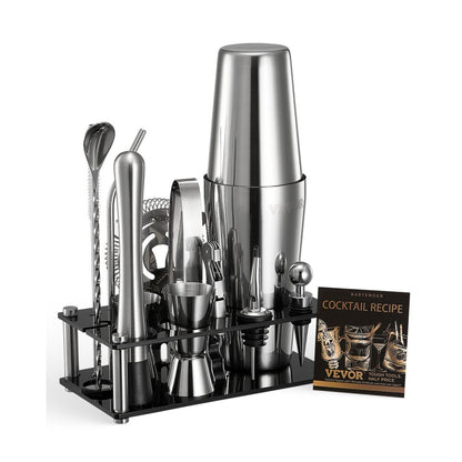 CL-07 - 14-Piece Stainless Steel Cocktail Shaker Set for Home Bartending