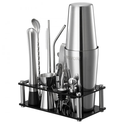 CL-07 - 14-Piece Stainless Steel Cocktail Shaker Set for Home Bartending
