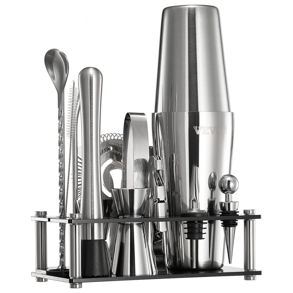CL-07 - 14-Piece Stainless Steel Cocktail Shaker Set for Home Bartending