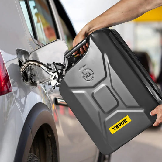 1X20LBLACK - 5.3 Gallon Steel Jerry Can for Safe Fuel Storage