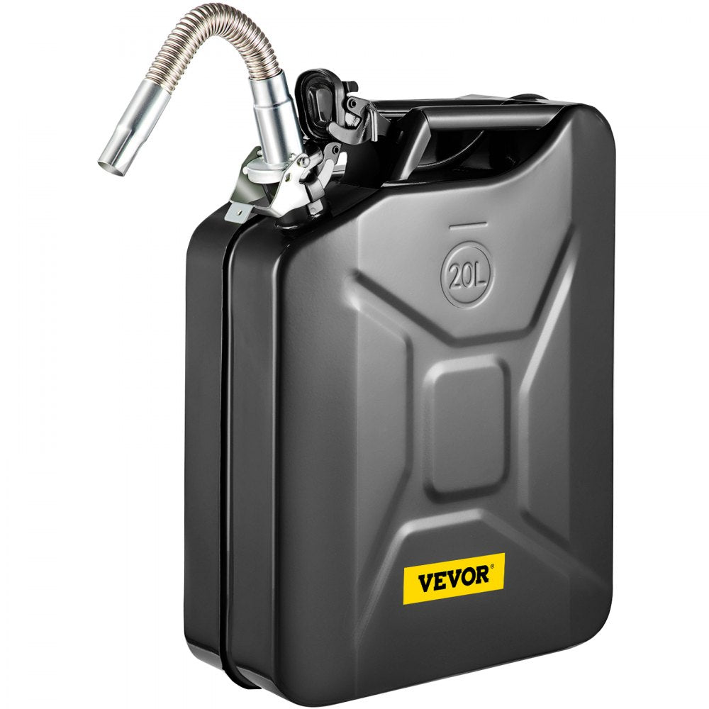 1X20LBLACK - 5.3 Gallon Steel Jerry Can for Safe Fuel Storage