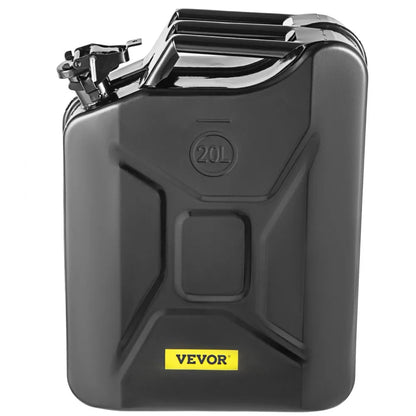 1X20LBLACK - 5.3 Gallon Steel Jerry Can for Safe Fuel Storage