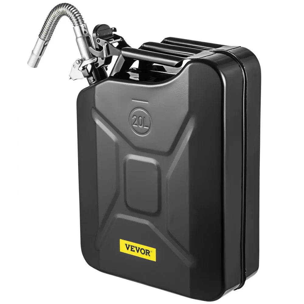 1X20LBLACK - 5.3 Gallon Steel Jerry Can for Safe Fuel Storage