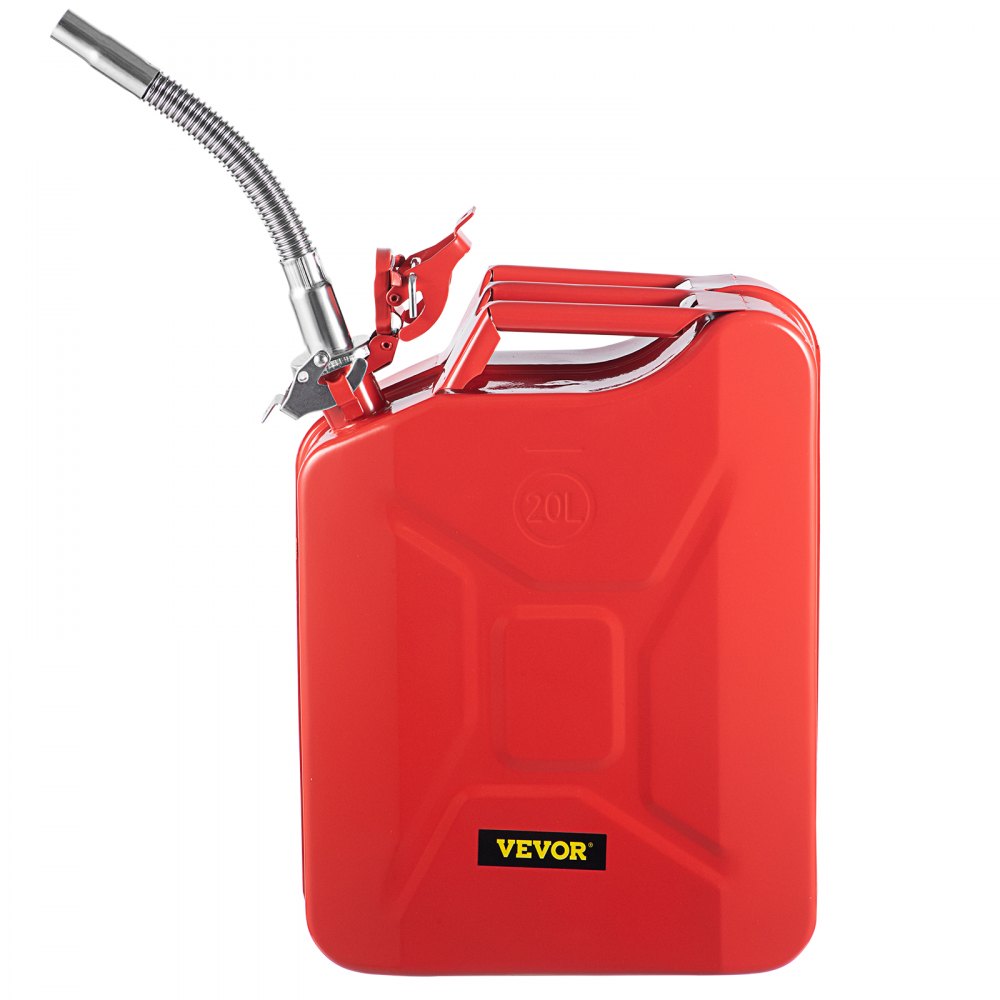 1X20LRED - 5.3 Gallon VEVOR Steel Jerry Fuel Can with Flexible Spout