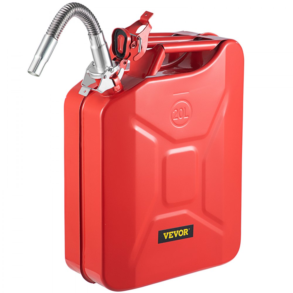 1X20LRED - 5.3 Gallon VEVOR Steel Jerry Fuel Can with Flexible Spout