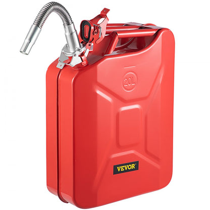 1X20LRED - 5.3 Gallon VEVOR Steel Jerry Fuel Can with Flexible Spout