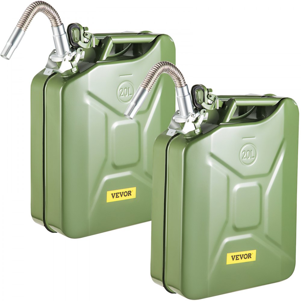 2X20LGREEN - 5.3 Gallon Steel Jerry Can for Safe Fuel Storage
