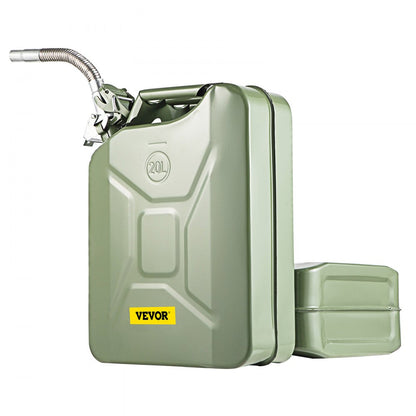 2X20LGREEN - 5.3 Gallon Steel Jerry Can for Safe Fuel Storage