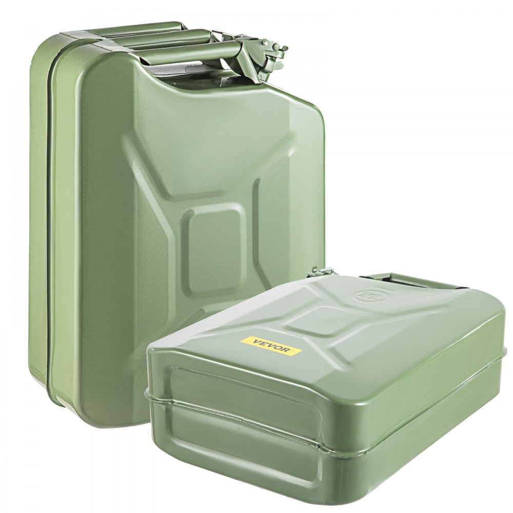 2X20LGREEN - 5.3 Gallon Steel Jerry Can for Safe Fuel Storage