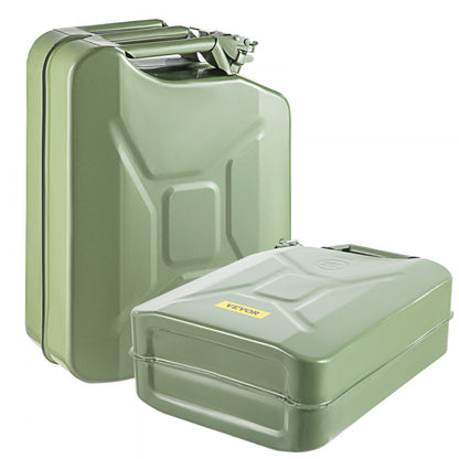 2X20LGREEN - 5.3 Gallon Steel Jerry Can for Safe Fuel Storage