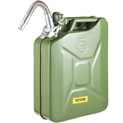 1X20LGREEN - Durable 5.3-Gallon Steel Jerry Can with Fast-Flow Spout
